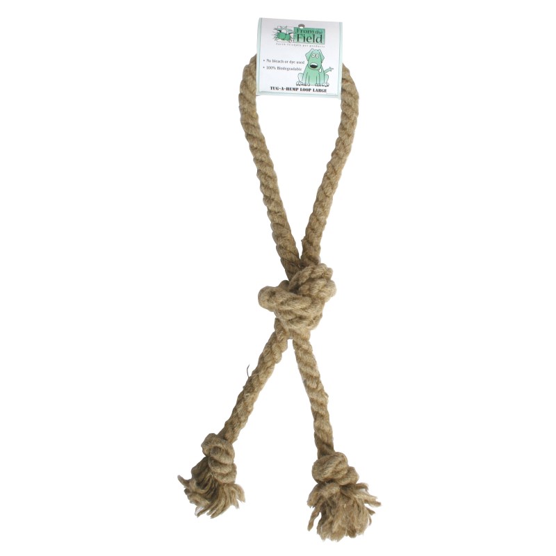 Tug-A-Hemp Loop Large dog hemp rope loop large